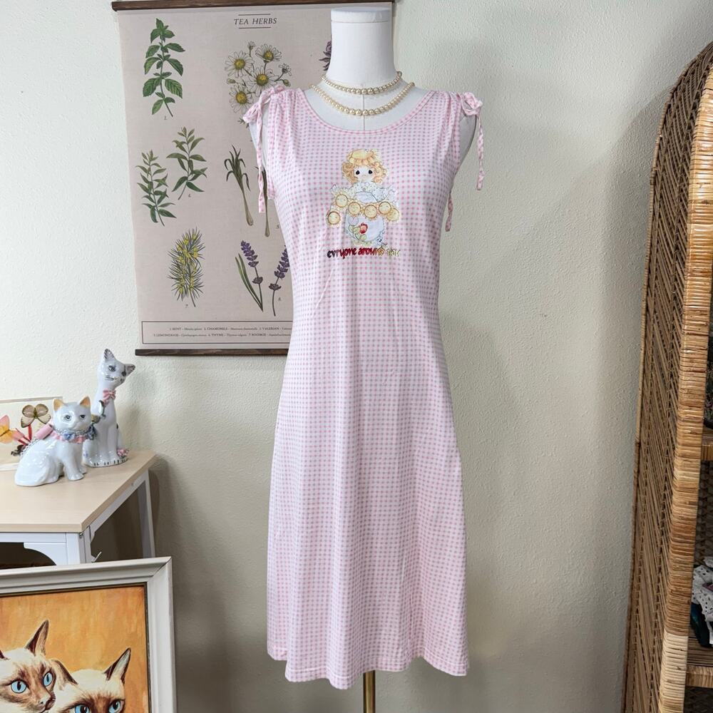 Gingham Precious Moment Sunflower Girl Dress Kawaii Cutecore Dolly Lolita XS S
